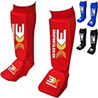 Espinilleras De MMA Hombres Muay Thai Empeine Pierna Protector De Engranajes Almohadillas Para Artes Marciales…